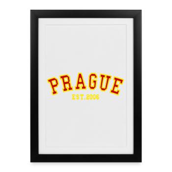 Prague Fondée en 2006 - Affiche encadrée (27 × 37 cm) - noir - Devant