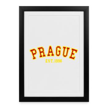 Prague Fondée en 1996 - Affiche encadrée (27 × 37 cm) - noir - Devant
