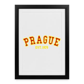 Prague fondée en 1976 - Affiche encadrée (27 × 37 cm) - noir - Devant
