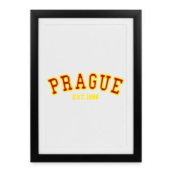Prague Fondée en 1986 - Affiche encadrée (27 × 37 cm) - noir - Devant