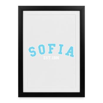 Sofia Est. 1986 - Framed poster (27 × 37 cm) - black - Front