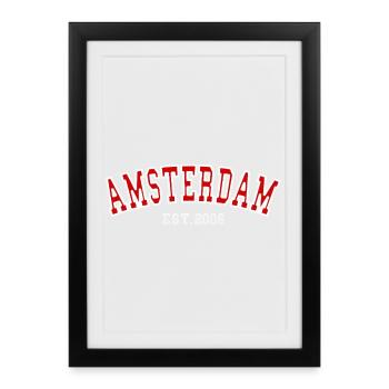 Amsterdam Est. 2006 - Affiche encadrée (27 × 37 cm) - noir - Devant
