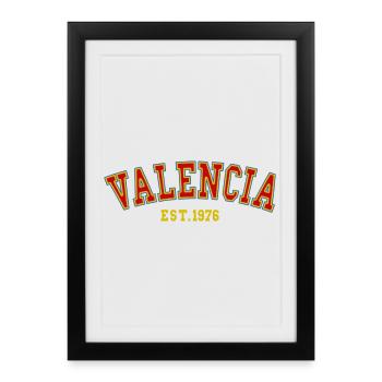 Valencia Est. 1976 - Framed poster (27 × 37 cm) - black - Front