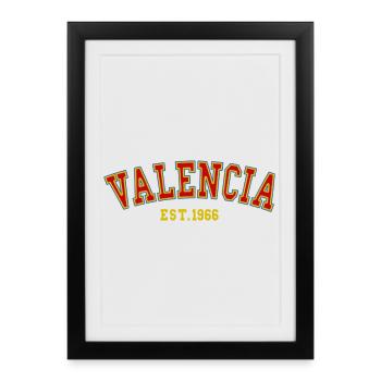 Valencia Est. 1966 - Framed poster (27 × 37 cm) - black - Front