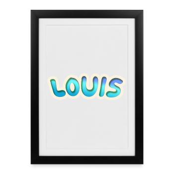 Job Louis - Affiche encadrée (27 × 37 cm) - noir - Devant