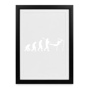 Gymnastique Pulsation de Pouls de Silhouette - Affiche encadrée (27 × 37 cm) - noir - Devant