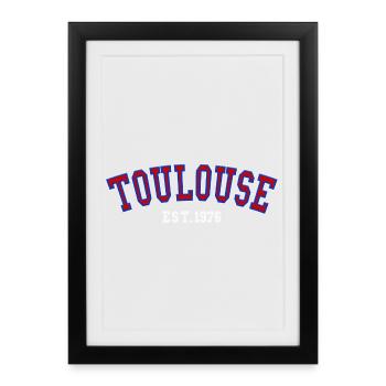 Toulouse Fondée en 1976 - Affiche encadrée (27 × 37 cm) - noir - Devant