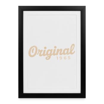 Cadeau d’anniversaire 1965 | Nées en 1965 - Affiche encadrée (27 × 37 cm) - noir - Devant