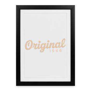 Cadeau d’anniversaire 1966 | Nées en 1966 - Affiche encadrée (27 × 37 cm) - noir - Devant