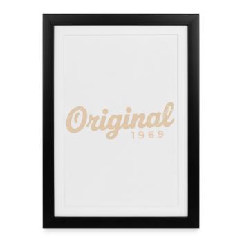 Cadeau d’anniversaire 1969 | Nées en 1969 - Affiche encadrée (27 × 37 cm) - noir - Devant