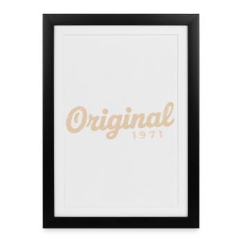 Cadeau d’anniversaire 1971 | Nées en 1971 - Affiche encadrée (27 × 37 cm) - noir - Devant