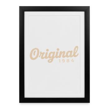 Cadeau d’anniversaire 1984 | Nées en 1984 - Affiche encadrée (27 × 37 cm) - noir - Devant