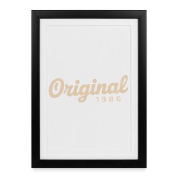 Cadeau d’anniversaire 1986 | Nées en 1986 - Affiche encadrée (27 × 37 cm) - noir - Devant