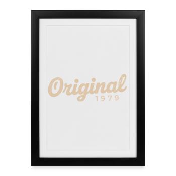 Cadeau d’anniversaire 1979 | Nées en 1979 - Affiche encadrée (27 × 37 cm) - noir - Devant