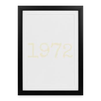 Cadeau Anniversaire 1972 - Génial depuis 1972 - Affiche encadrée (27 × 37 cm) - noir - Devant