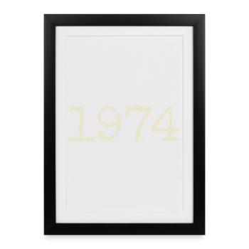 1974 Birthday Gift - Awesome since 1974 - Framed poster (27 × 37 cm) - black - Front