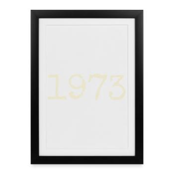 Cadeau Anniversaire 1973 - Génial depuis 1973 - Affiche encadrée (27 × 37 cm) - noir - Devant
