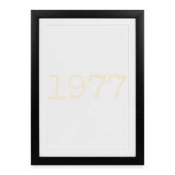 1977 Birthday Gift - Awesome since 1977 - Framed poster (27 × 37 cm) - black - Front