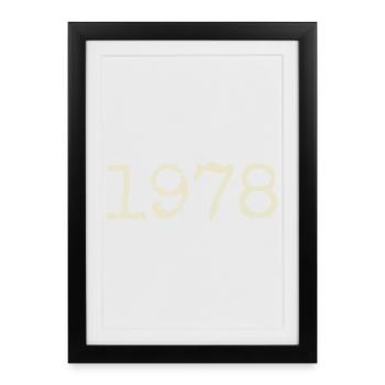 Cadeau Anniversaire 1978 - Génial depuis 1978 - Affiche encadrée (27 × 37 cm) - noir - Devant