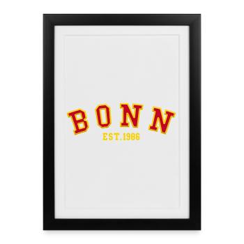 Bonn Fondé en 1986 - Affiche encadrée (27 × 37 cm) - noir - Devant