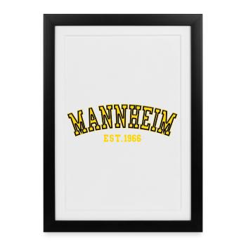 Fondée à Mannheim en 1966 - Affiche encadrée (27 × 37 cm) - noir - Devant