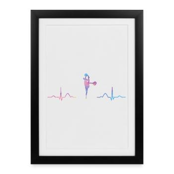 Cheerpom pom girls Mom Cheerleading - Affiche encadrée (27 × 37 cm) - noir - Devant