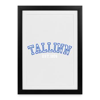 Tallinn fondé en 1976 - Affiche encadrée (27 × 37 cm) - noir - Devant