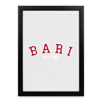 Bari Est 1986 - Affiche encadrée (27 × 37 cm) - noir - Devant