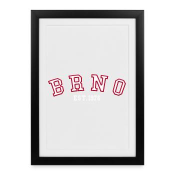 Brno Fondée en 1976 - Affiche encadrée (27 × 37 cm) - noir - Devant
