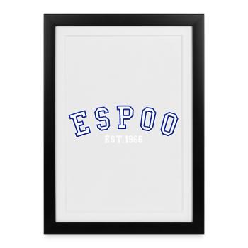 Espoo Est. 1966 - Framed poster (27 × 37 cm) - black - Front