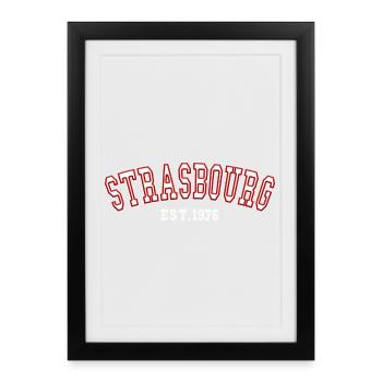 Strasbourg Est. 1976 - Framed poster (27 × 37 cm) - black - Front