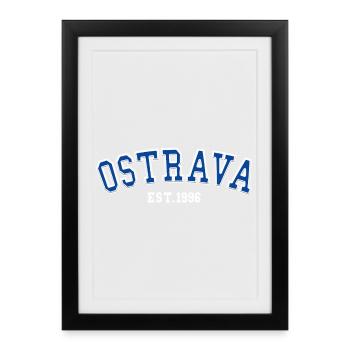 Ostrava fondée en 1996 - Affiche encadrée (27 × 37 cm) - noir - Devant