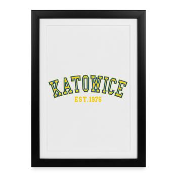 Katowice Est. 1976 - Framed poster (27 × 37 cm) - black - Front