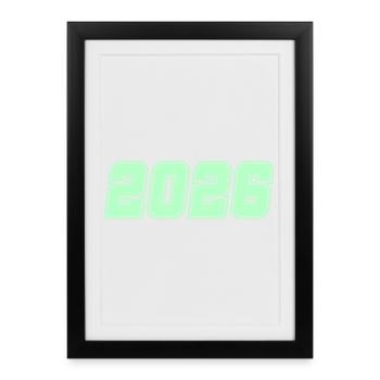 2026-- - Affiche encadrée (27 × 37 cm) - noir - Devant