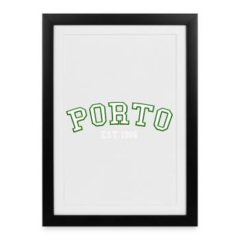 Porto Fondé en 1986 - Affiche encadrée (27 × 37 cm) - noir - Devant