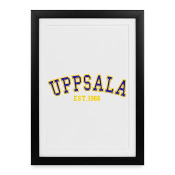 Uppsala fondée en 1966 - Affiche encadrée (27 × 37 cm) - noir - Devant