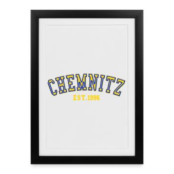 Chemnitz Fondé en 1996 - Affiche encadrée (27 × 37 cm) - noir - Devant