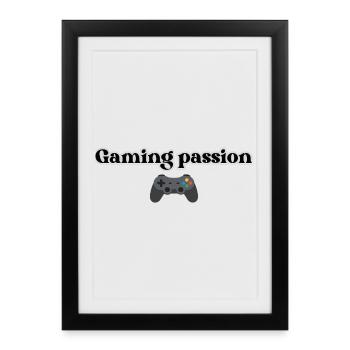 Gaming Passion - Framed poster (27 × 37 cm) - black - Front