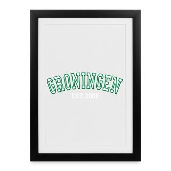 Groningue fondée en 2006 - Affiche encadrée (27 × 37 cm) - noir - Devant