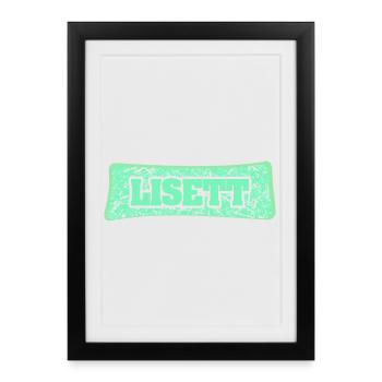 Cadeau pour Lisett - Affiche encadrée (27 × 37 cm) - noir - Devant