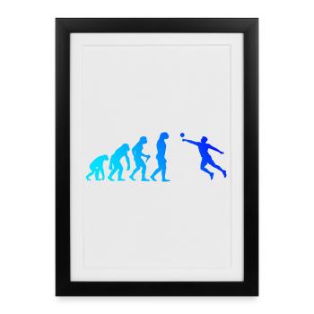 Idée de cadeau pour le joueur de fistball avec le fistball - Affiche encadrée (27 × 37 cm) - noir - Devant