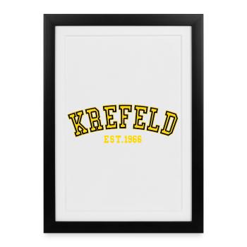 Krefeld fondée en 1966 - Affiche encadrée (27 × 37 cm) - noir - Devant