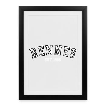 Rennes Est. 1986 - Framed poster (27 × 37 cm) - black - Front