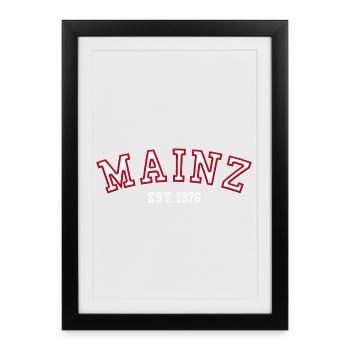 Mayence fondée en 1976 - Affiche encadrée (27 × 37 cm) - noir - Devant