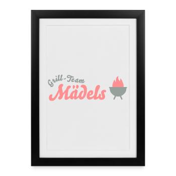 barbecue - Framed poster (27 × 37 cm) - black - Front