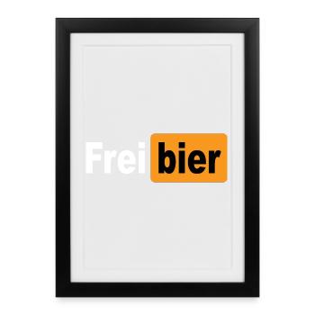 FREIBIER - Gerahmtes Poster (27 × 37 cm) - Schwarz - Vorne