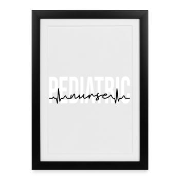 Pediatric nurses - Framed poster (27 × 37 cm) - black - Front