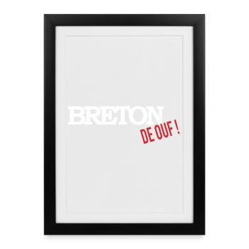 Breton de ouf - Affiche encadrée (27 × 37 cm) - noir - Devant