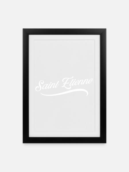 Saint Etienne - Affiche encadrée (27 × 37 cm) - noir