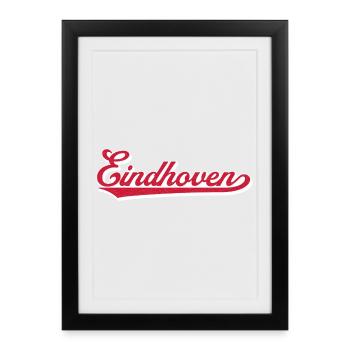 Eindhoven Script City Logo - Affiche encadrée (27 × 37 cm) - noir - Devant